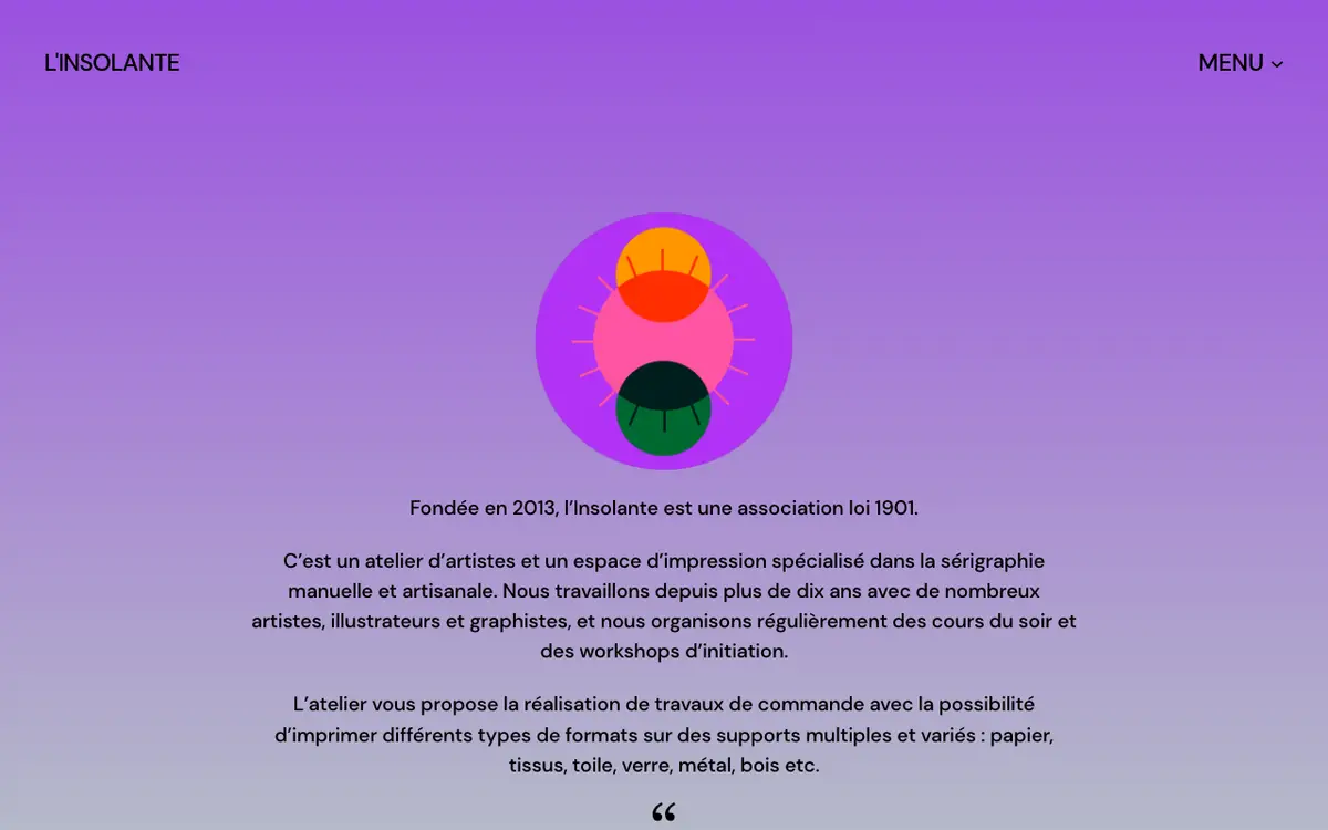 Le site de L'Insolante