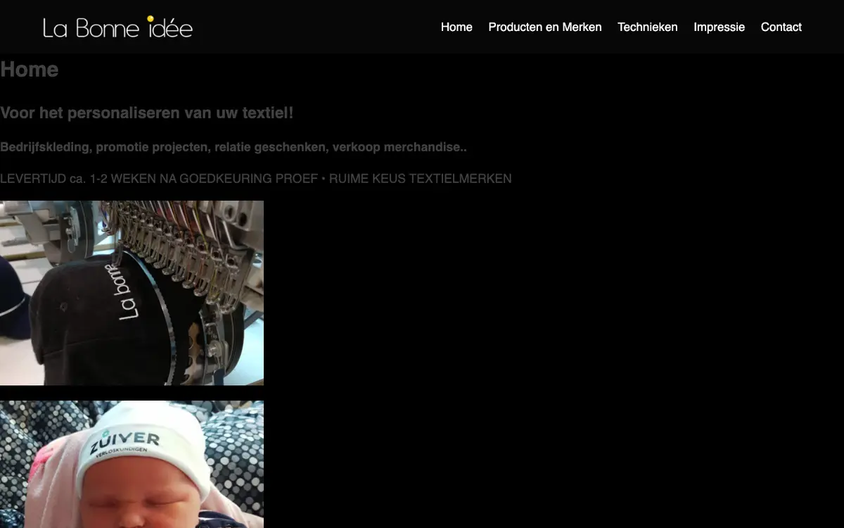 Le site de La Bonne Idée Textiel en borduren
