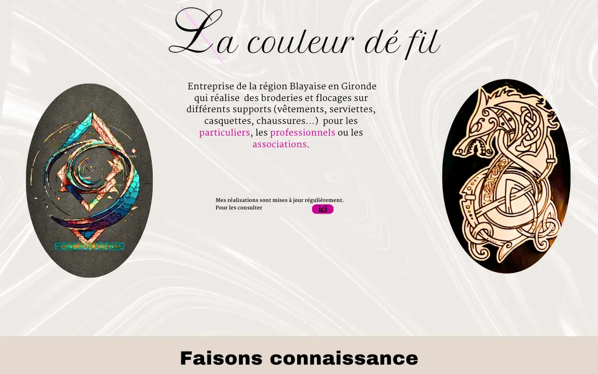 La couleur dé fil's website