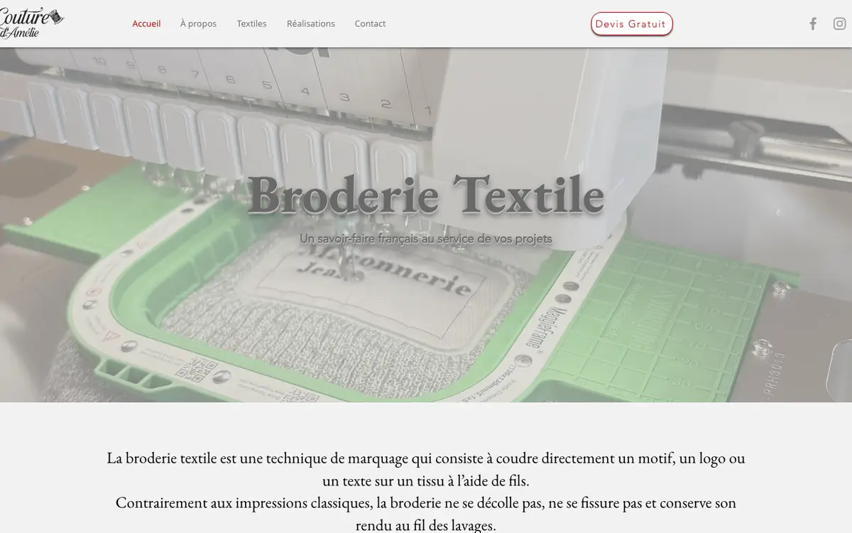 La Couture d’Amélie's website