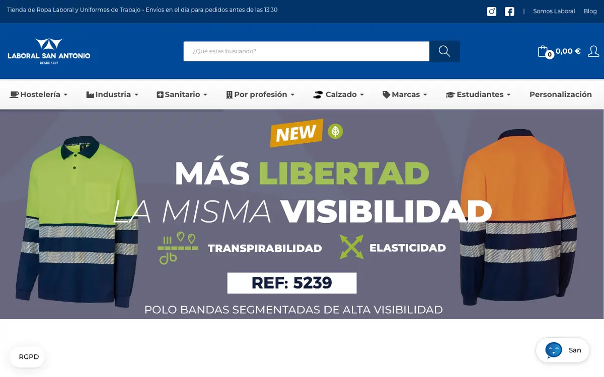 La web de Laboral San Antonio