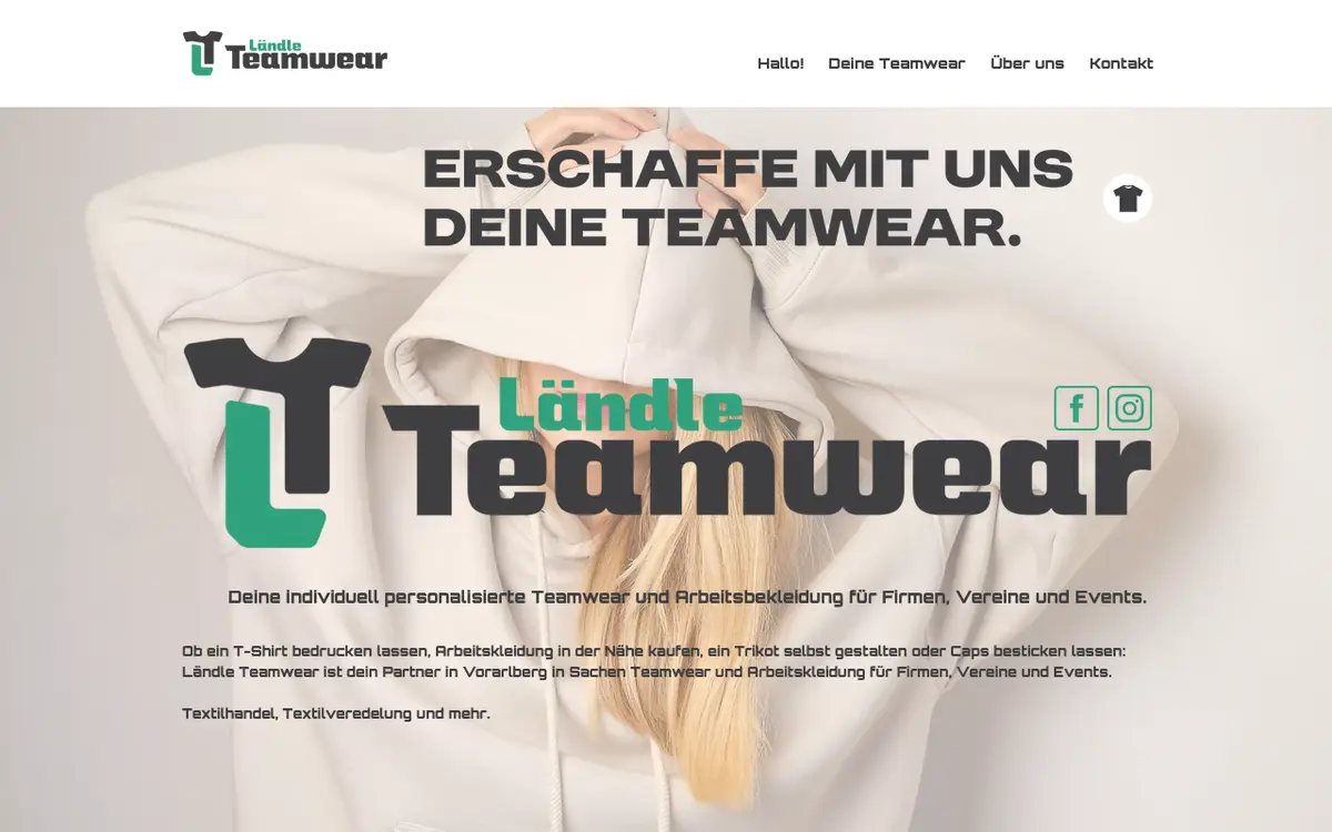 Le site de Ländle Teamwear