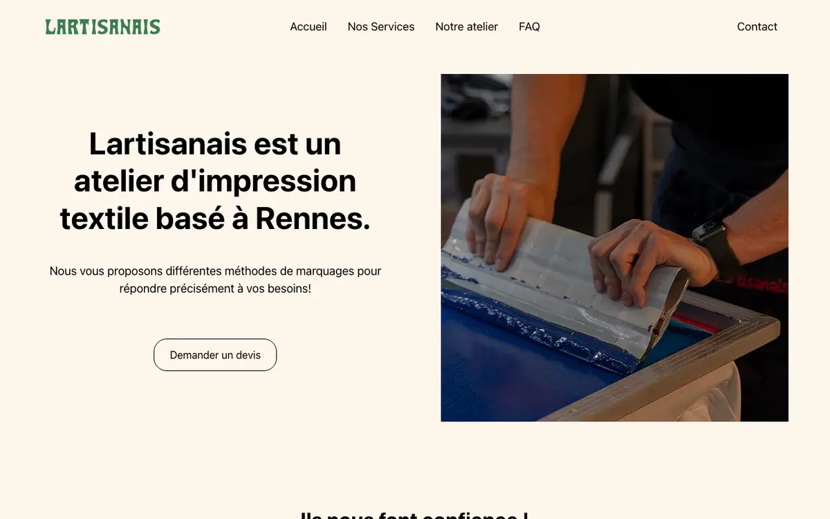 Le site de Lartisanais | Imprimeur textiles