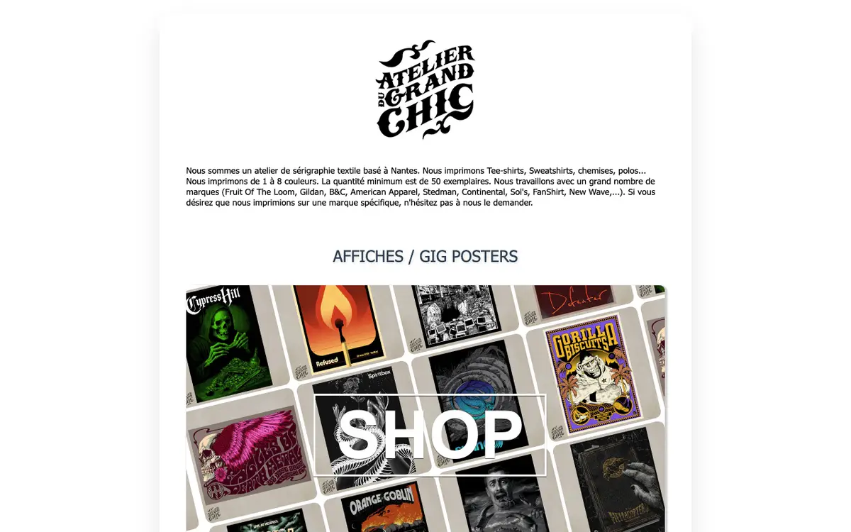 Le site de Le Grand Chic