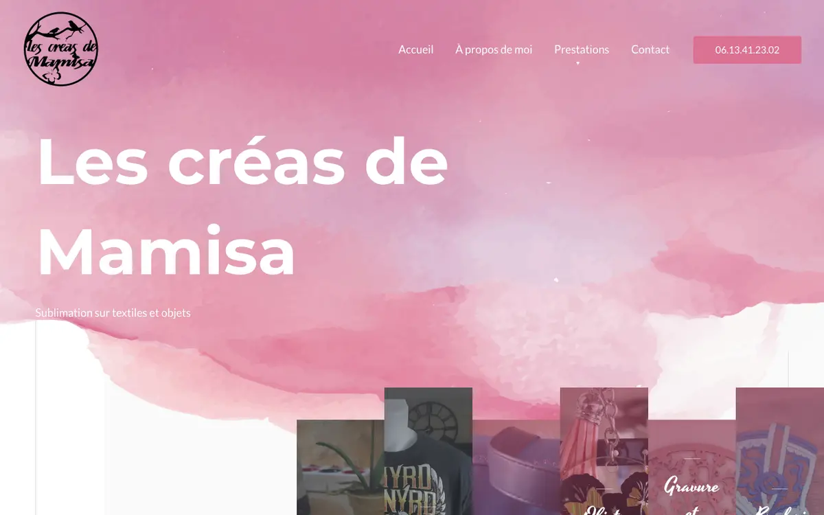 Les créas de Mamisa's website