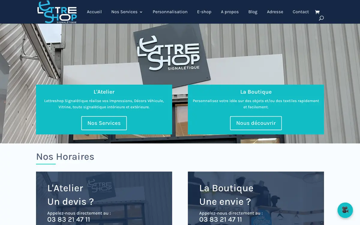 Lettreshop Signalétique's website