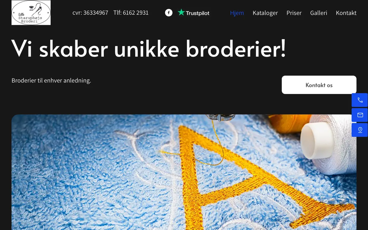 Hjemmesiden for Lillestaruphøjs Broderi