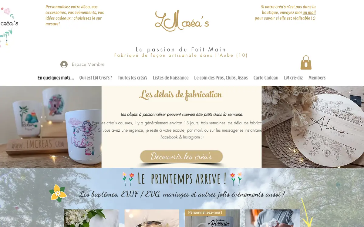 LM Créa's's website