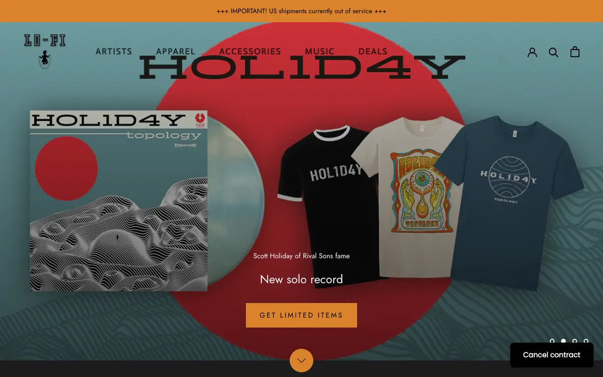 LO-FI-MERCHANDISE's website