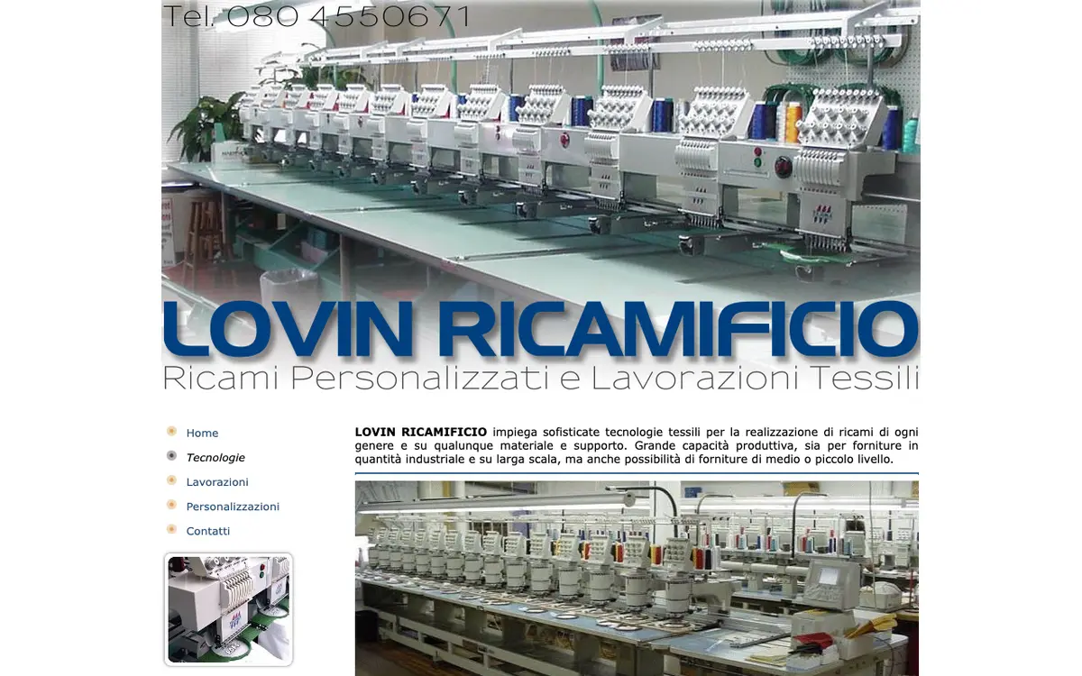 Le site de Lovin Ricamificio Di Lonero Vincenzo