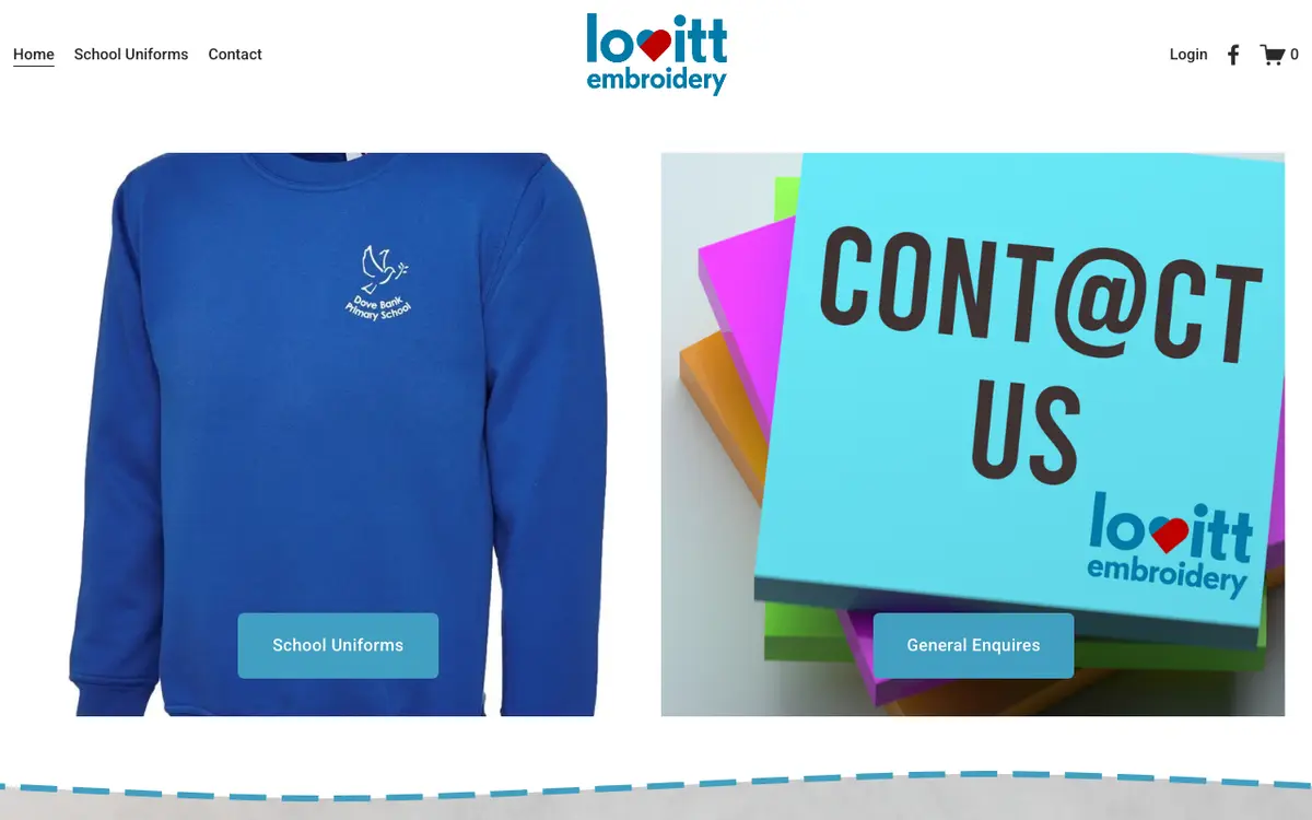 Lovitt Embroidery's website