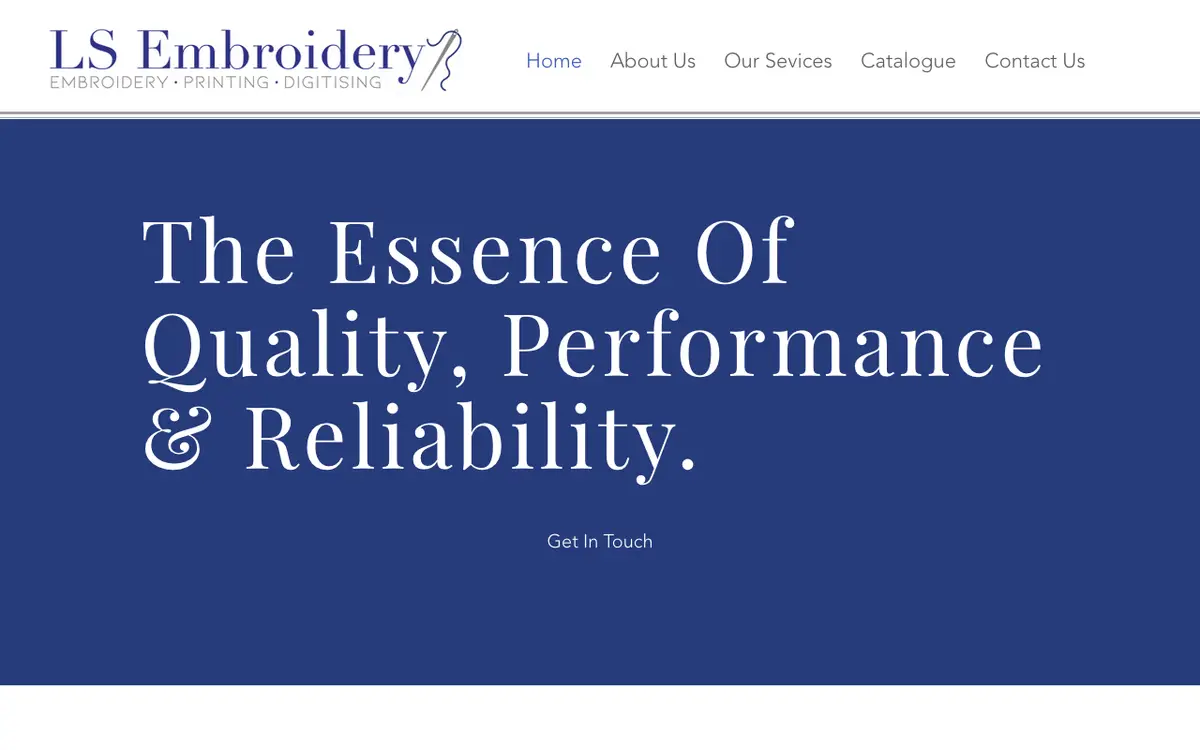 LS Embroidery's website
