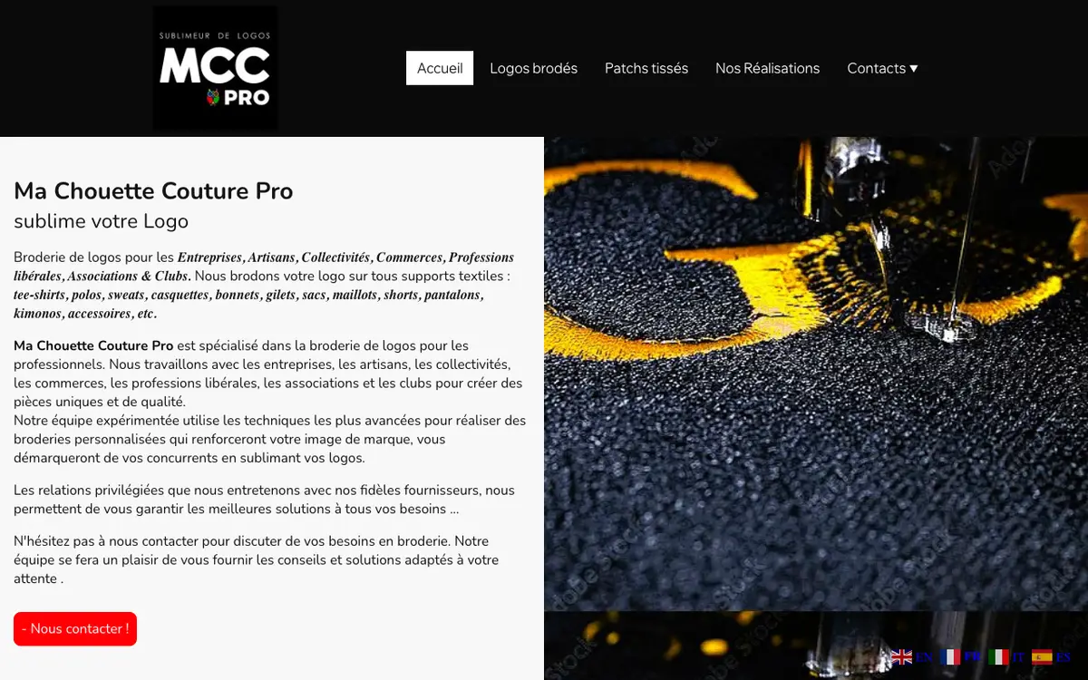 Le site de Ma Chouette Couture Pro