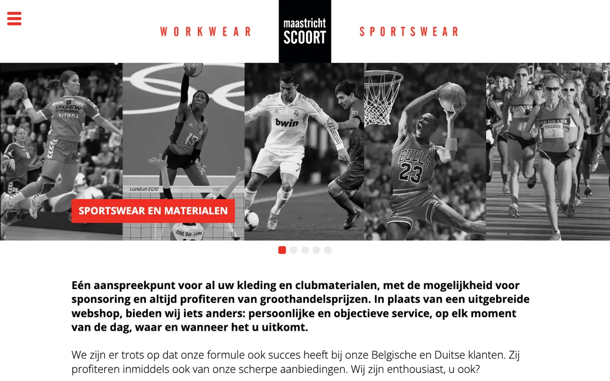 De website van Maastricht Scoort