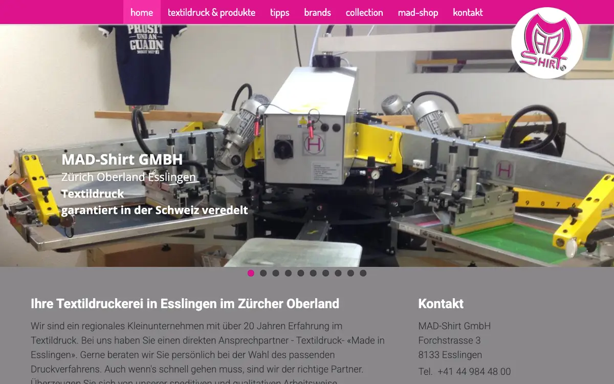 Webbplatsen för MAD-Shirt