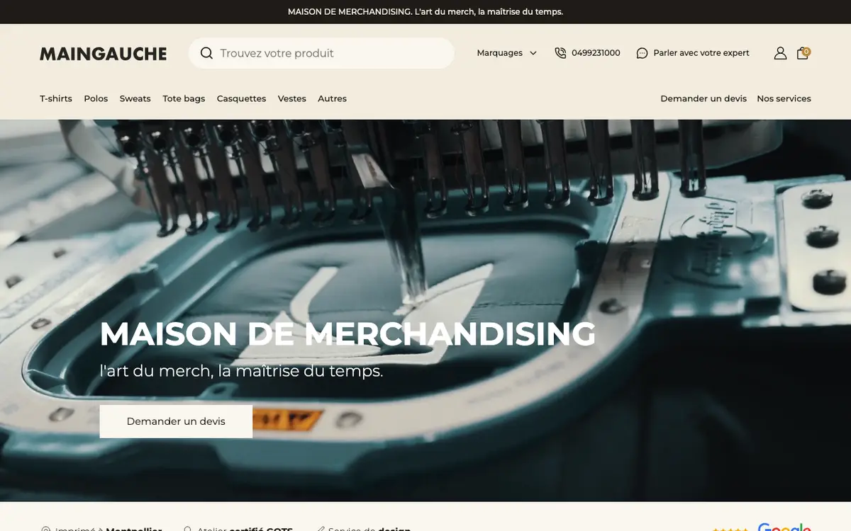 Le site de Main Gauche - Impression Textile