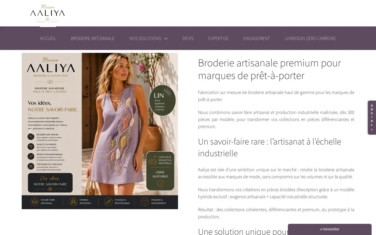 MAISON AALIYA's website
