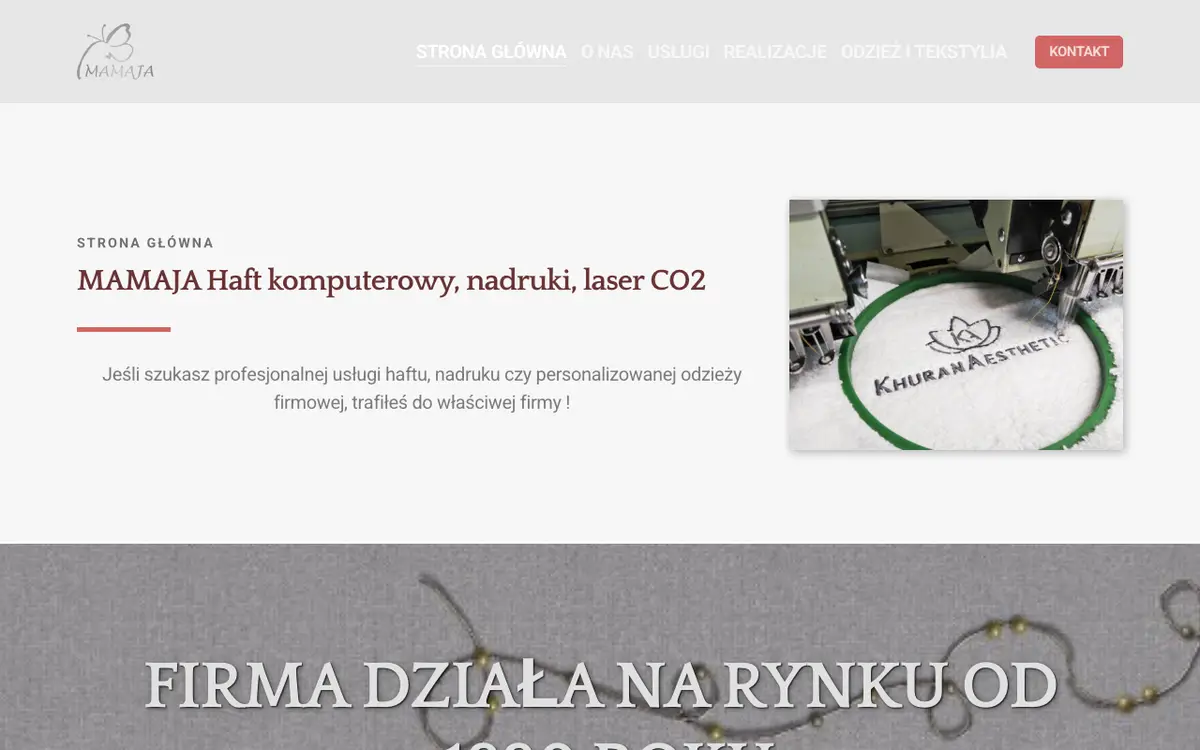 Le site de Mamaja Haft komputerowy