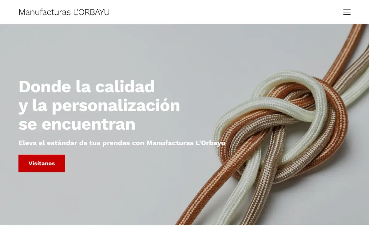 Le site de Manufacturas L'Orbayu - Cintas y complementos para la confección