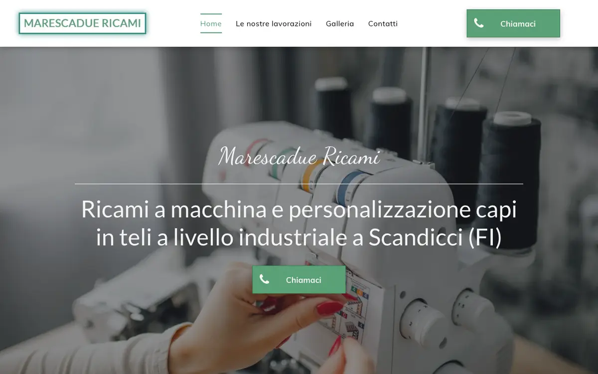 Marescadue Ricami's website