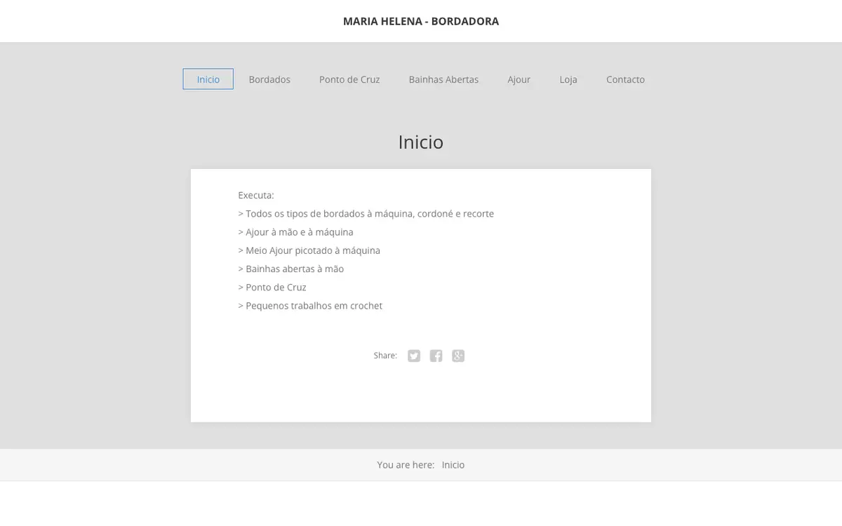 O site de Maria Helena