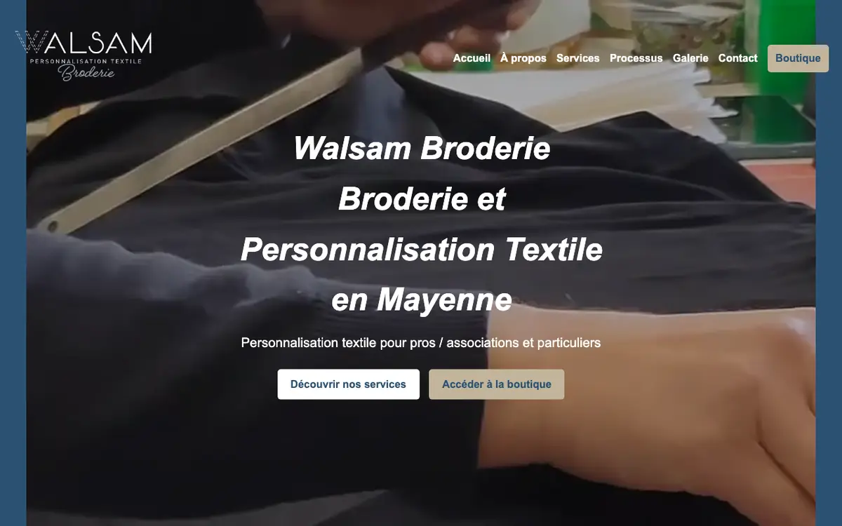 Matériel Couture's website