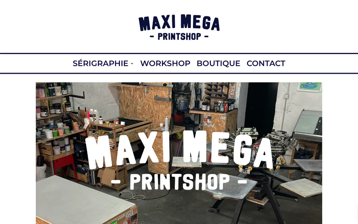 Le site de Maxi Mega Printshop - Sérigraphie