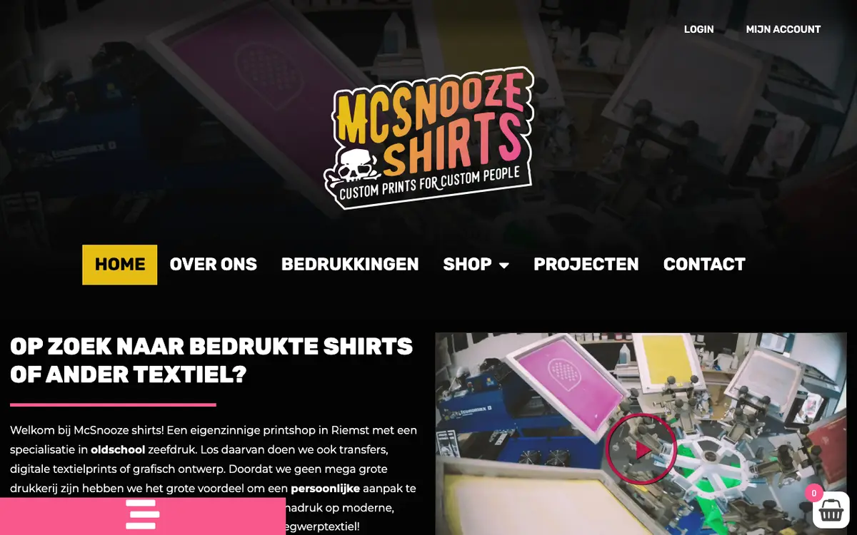 McSnooze Shirts's website