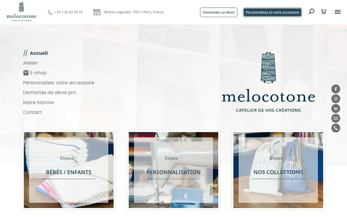 Le site de Melocotone - Broderies & Créations