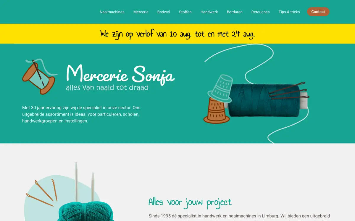 Mercerie Sonja's website