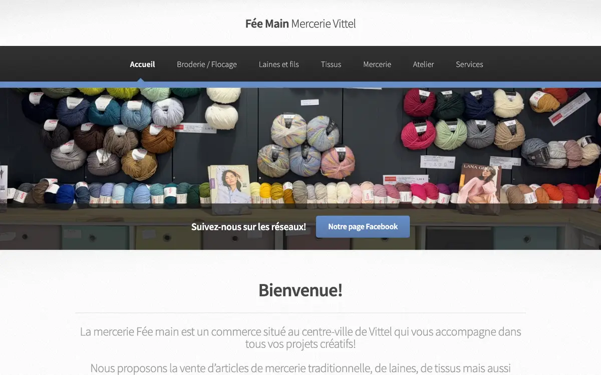 Le site de MERCERIE VITTEL FEE MAIN