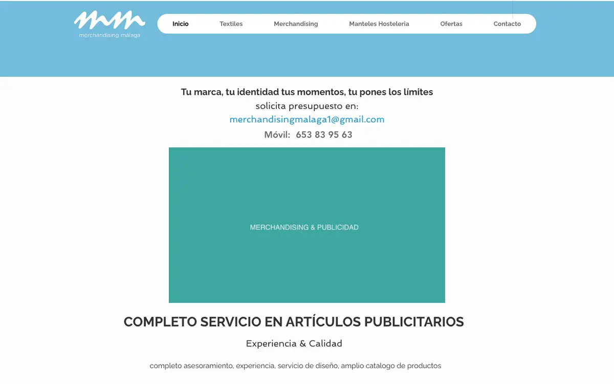 Le site de Merchandising Málaga