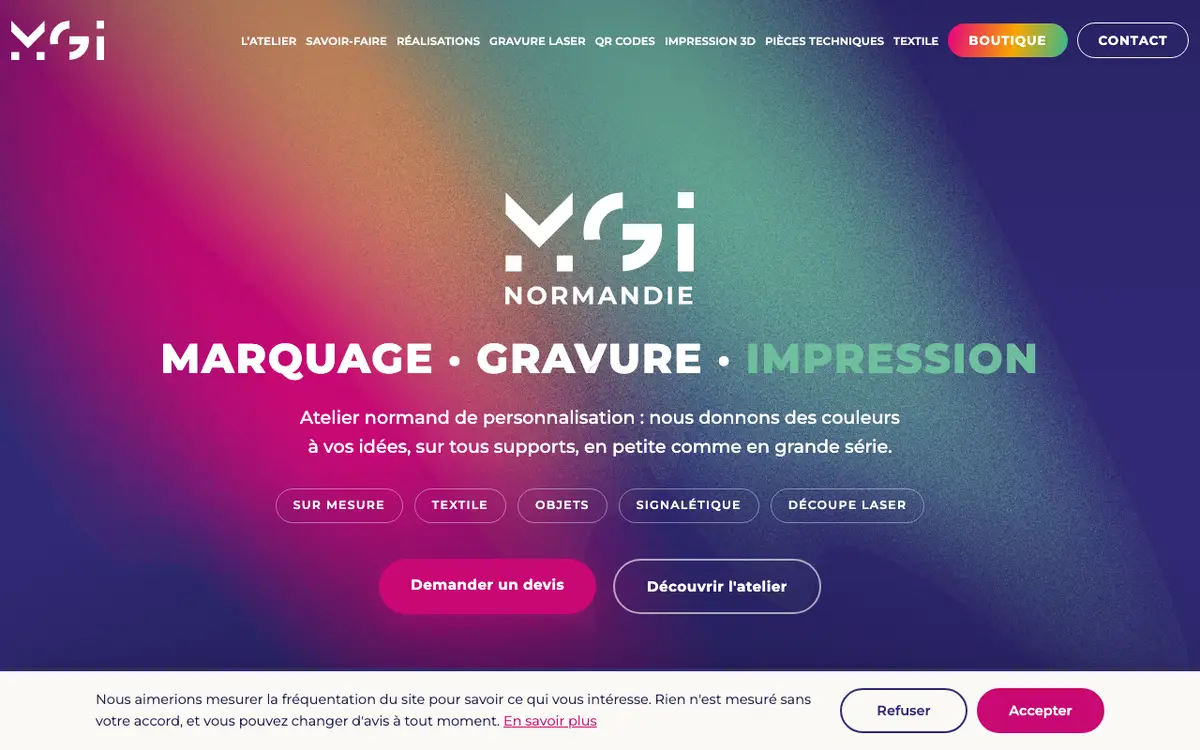 MGI Normandie's website