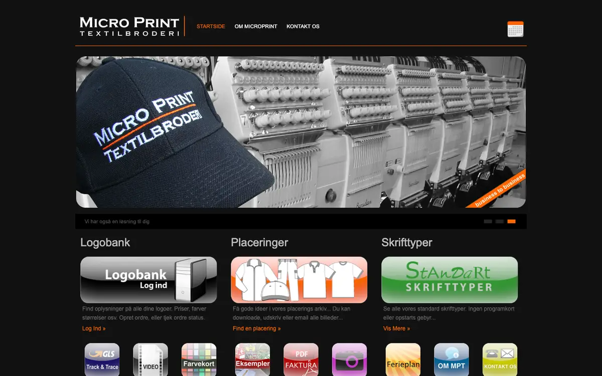 Micro Print Textile Embroidery's website