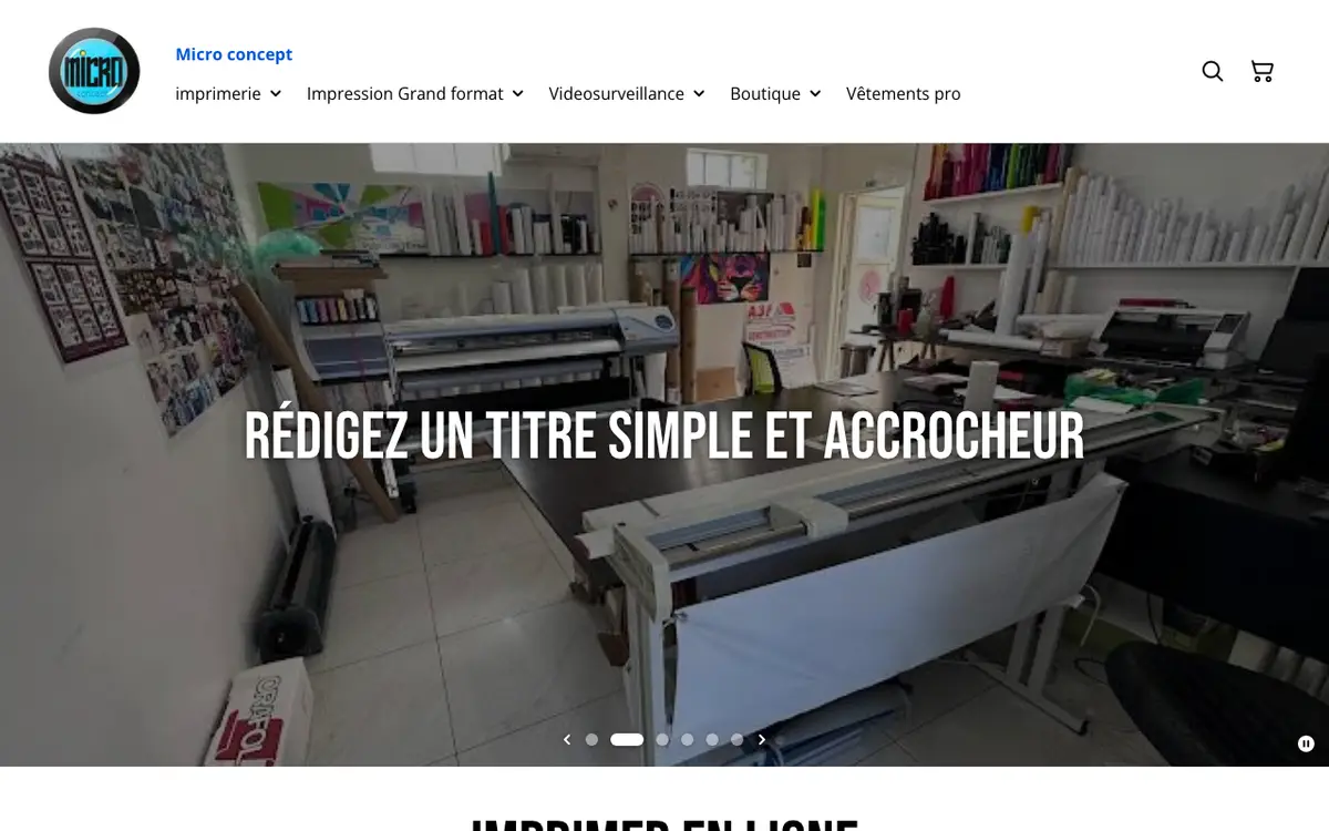 La web de Microconcept – Impression & Flocage Oyonnax
