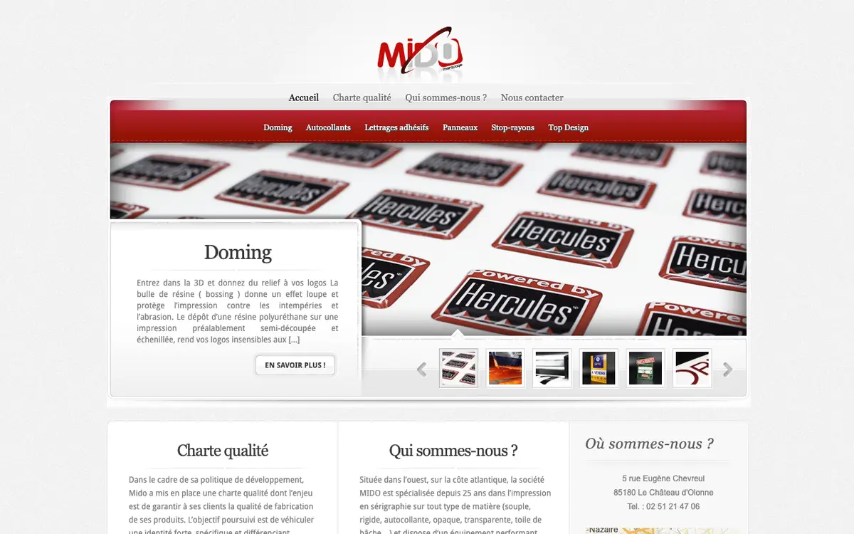 Mido Marquage - Sérigraphie Vendée's website