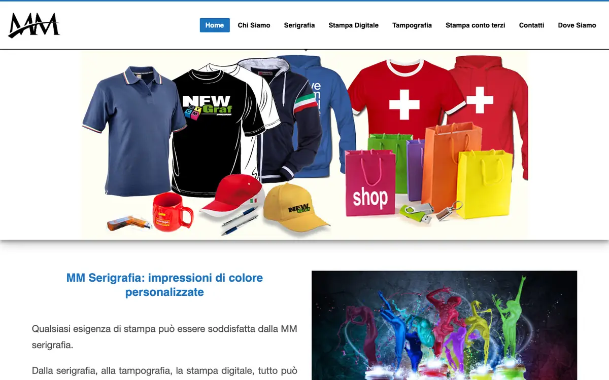 MM Serigrafia's website