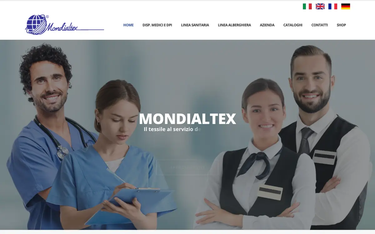 Mondialtex Srl's website
