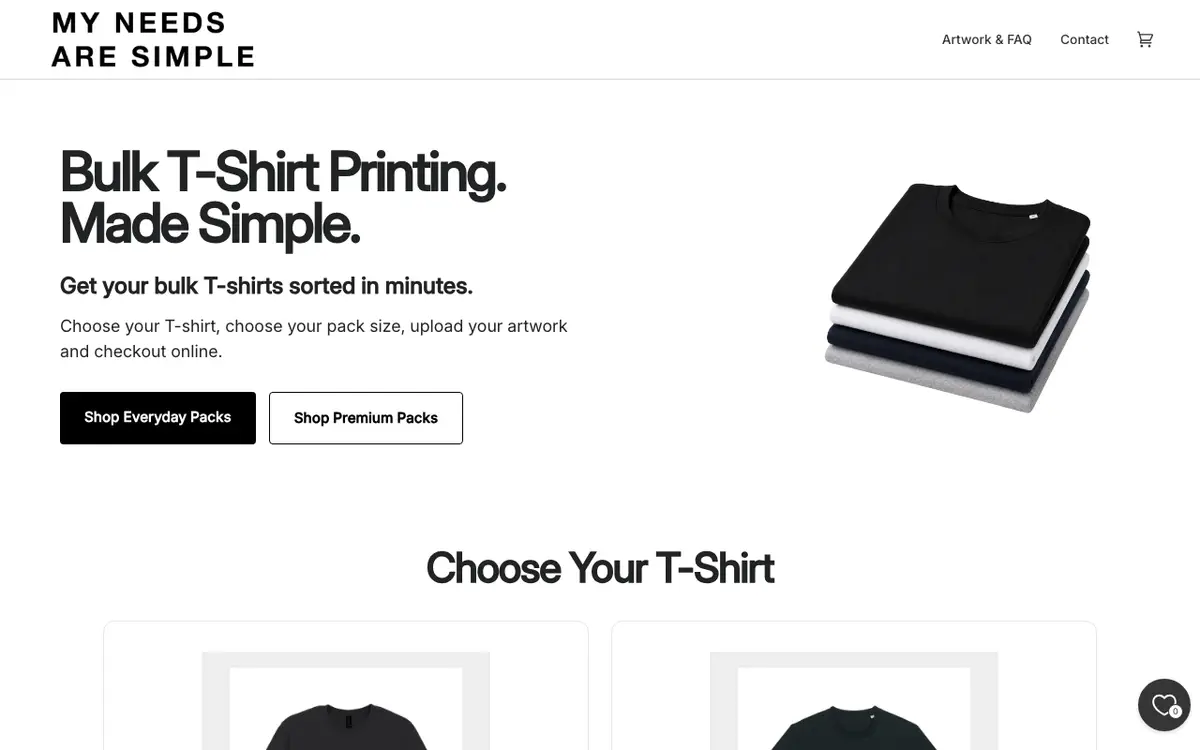 Le site de My Needs Are Simple
