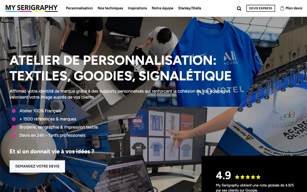 Le site de My Serigraphy - Impression Textile