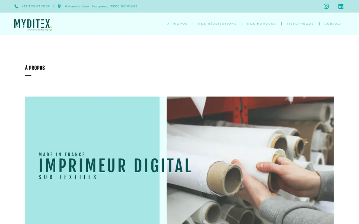 Le site de Myditex- My Digital Textile