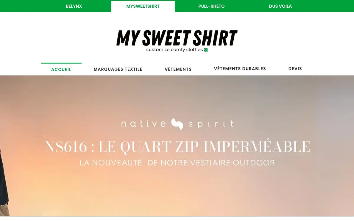 Le site de MySweetShirt