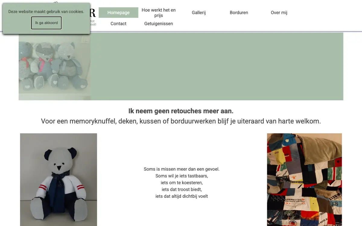 De website van Naaikamer Xabri