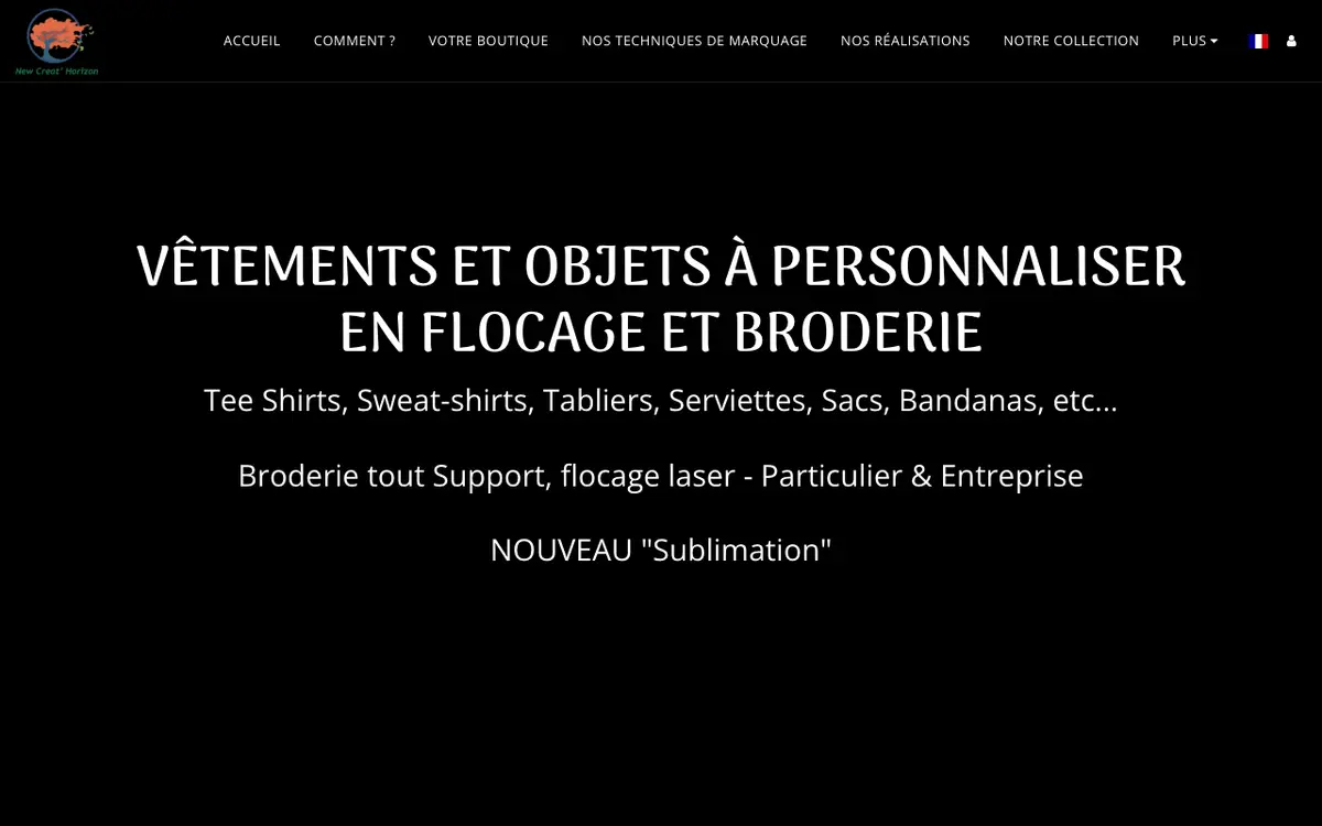 New Creat's Horizon's website