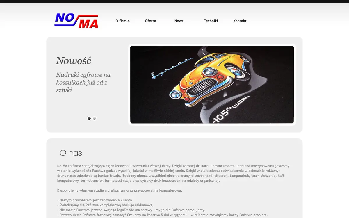 Le site de No-Ma printing on textiles