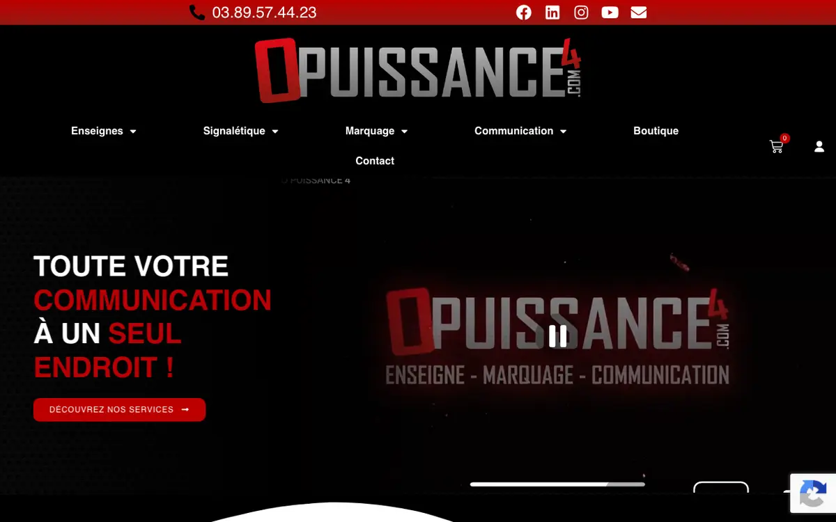 O Puissance 4's website