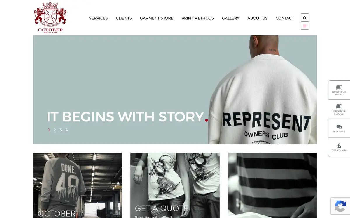 October Textiles Limited's website