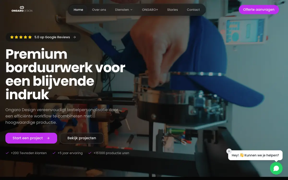 Le site de Ongaro Design | Borduur Studio