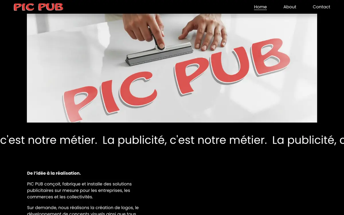 Le site de P.I.C Publicité Clayer