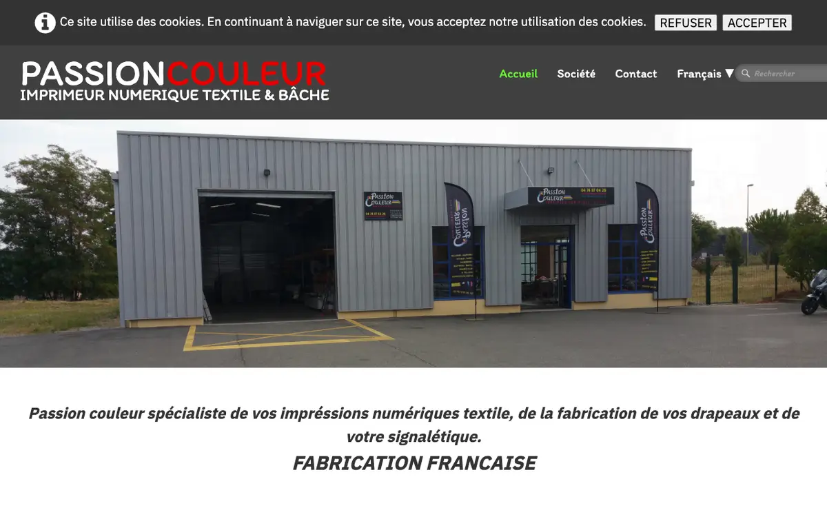 Passion Couleur's website